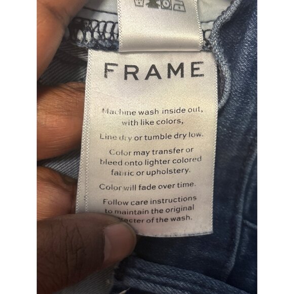 Frame Denim Mid Rise Skinny Jeans In Vintage Blue Wash 29 size L26 - Picture 14 of 15